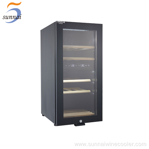 Cheap black compressor small wine refrigerator with storage